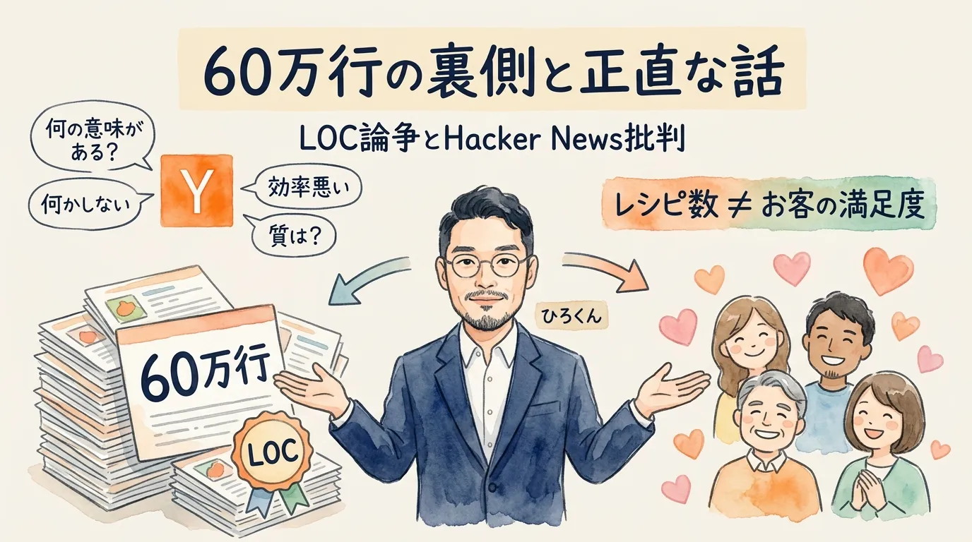 60万行の裏側と正直な話