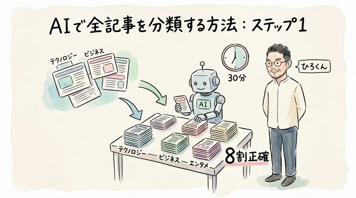 AIで全記事を分類するステップ1