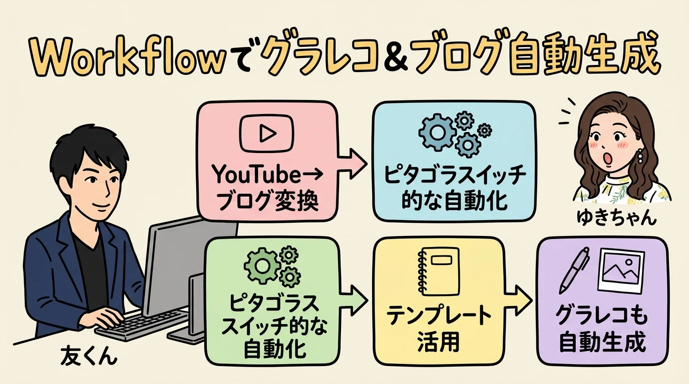 Genspark Workflowでグラレコ自動生成 グラレコ
