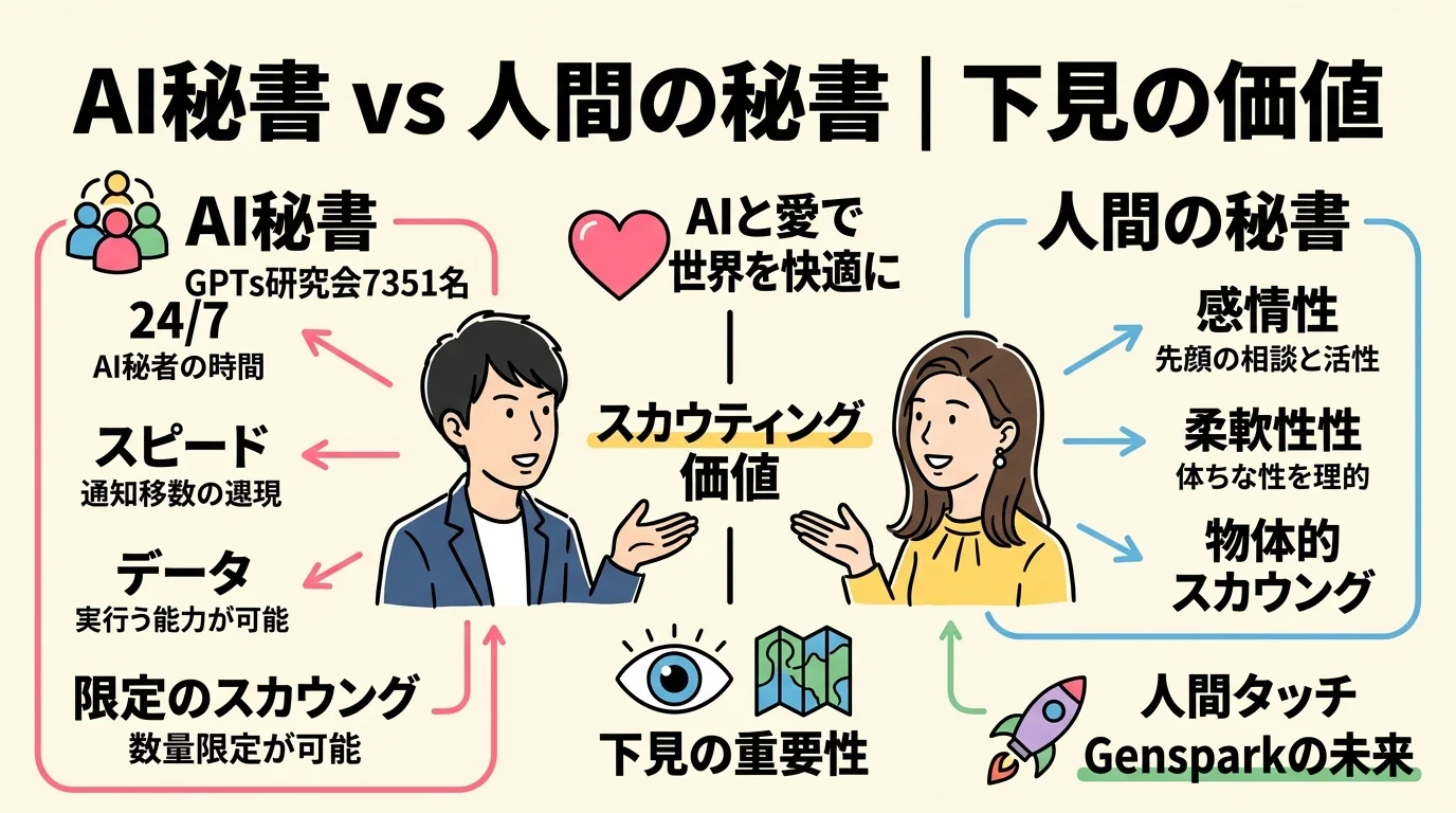 AI秘書vs人間の秘書 下見の価値 グラレコ