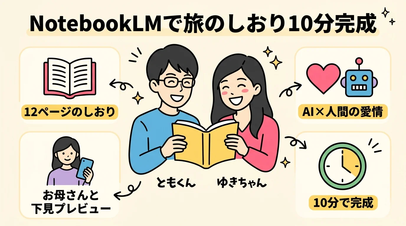 NotebookLMで旅のしおりを10分で完成 グラレコ