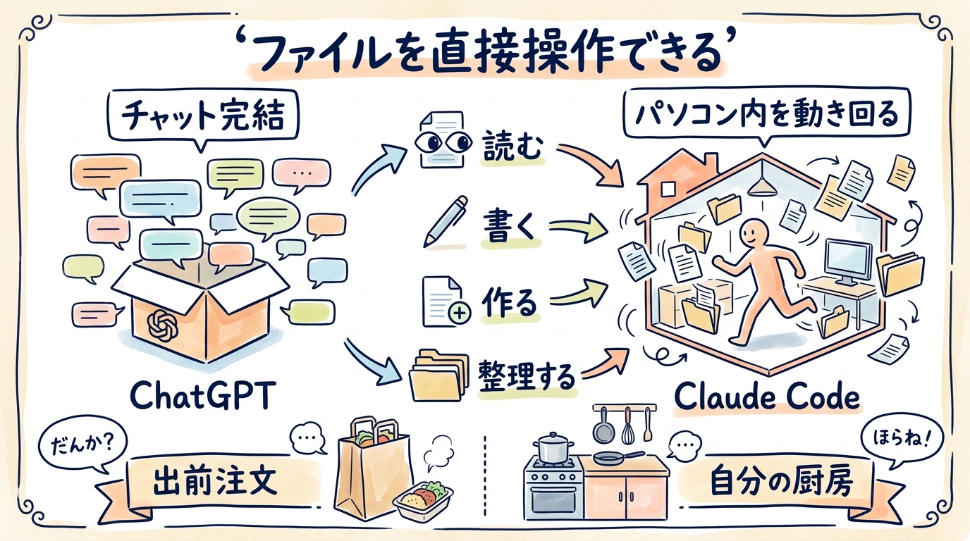 ファイルを直接操作できる 図解