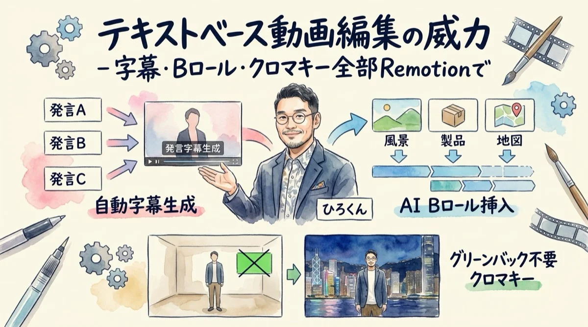 テキストベース動画編集の威力 グラレコ