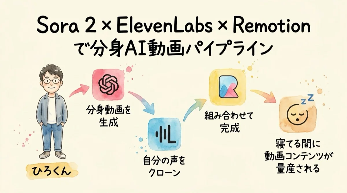 分身AI動画パイプライン グラレコ