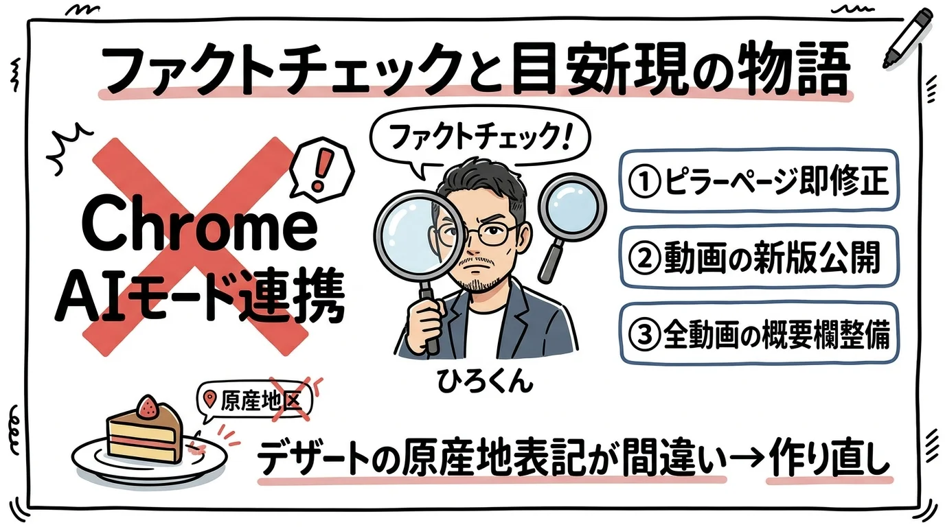 ファクトチェックで誤りを発見した話 グラレコ図解