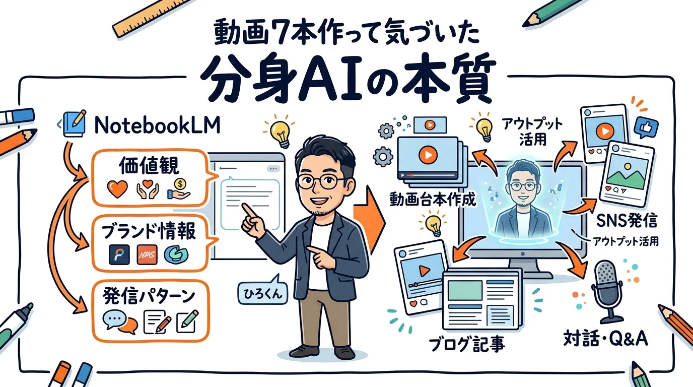 分身AIの本質 コラム図解グラレコ