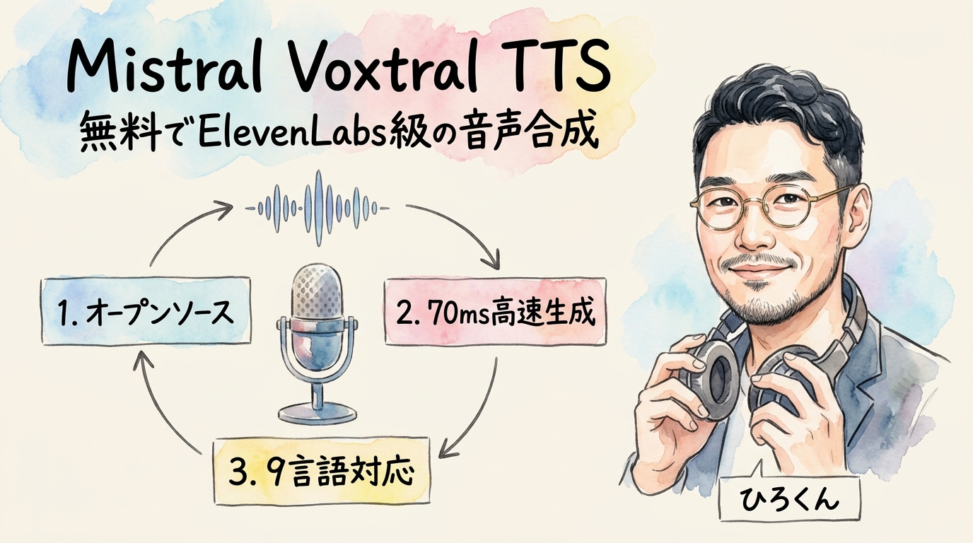 Mistral Voxtral TTSの解説グラレコ