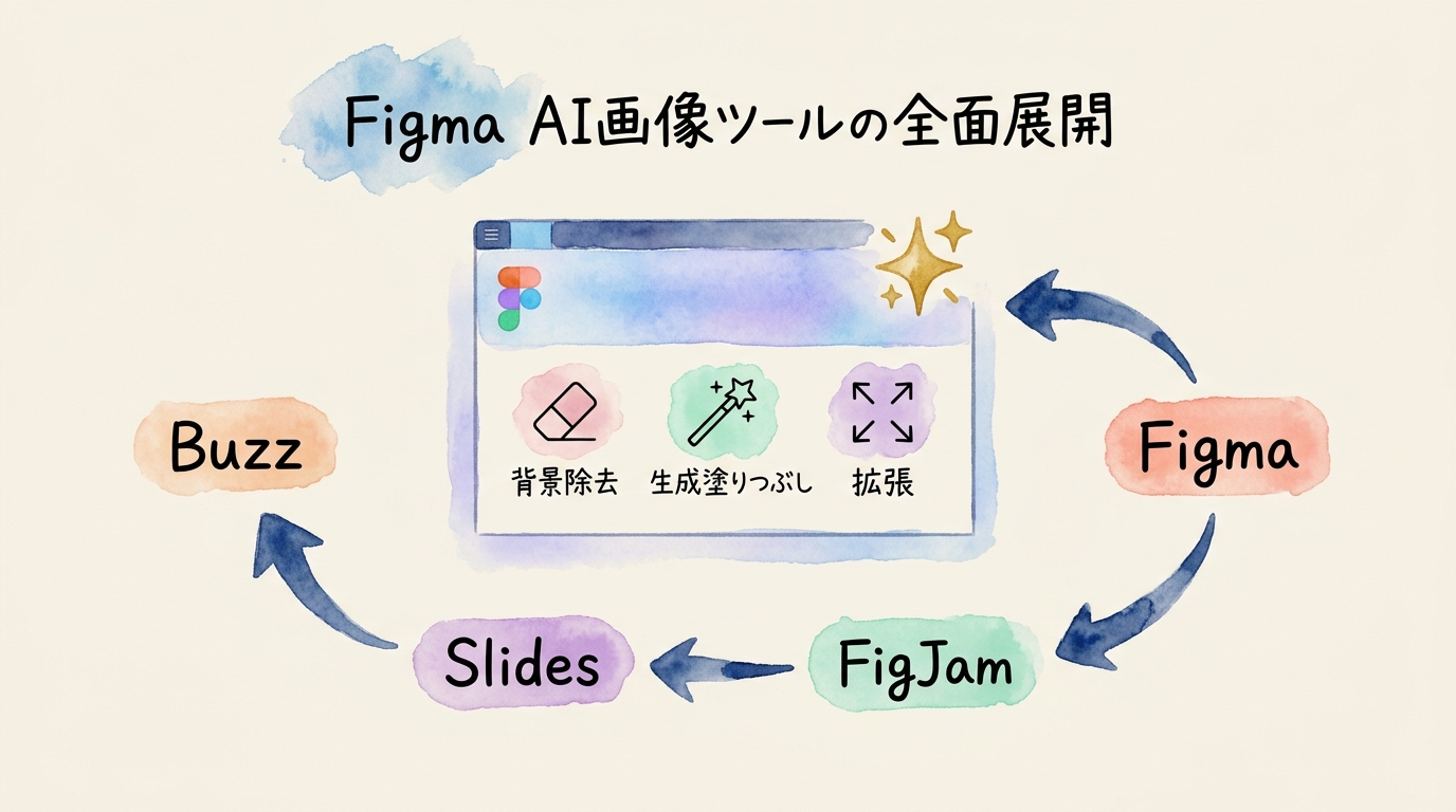 Figma AI画像ツール拡大の解説グラレコ