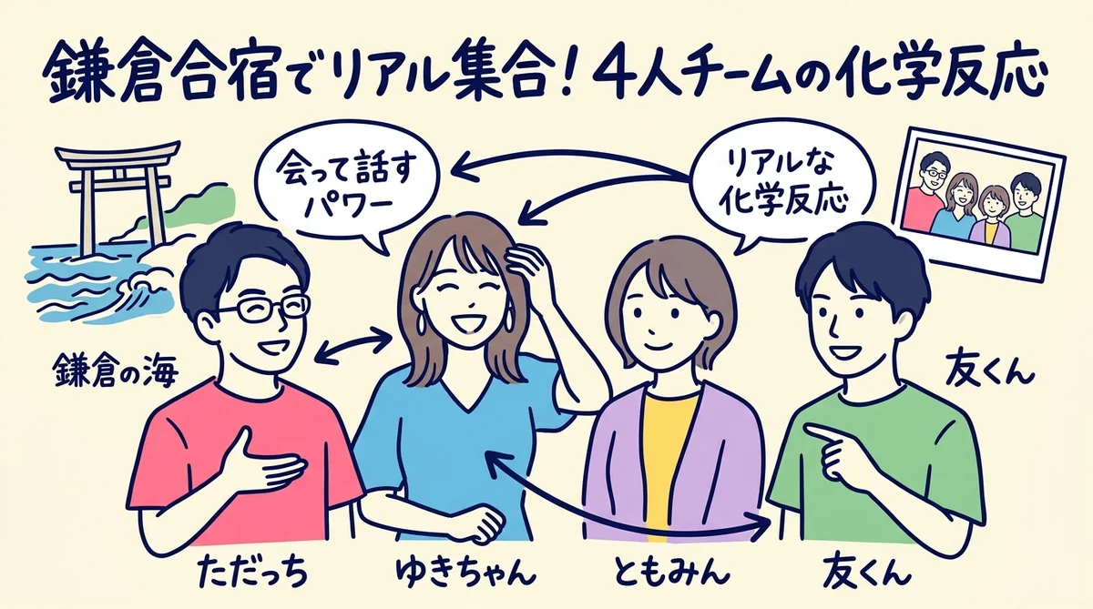 鎌倉合宿でリアル集合 4人チームの化学反応 グラレコ