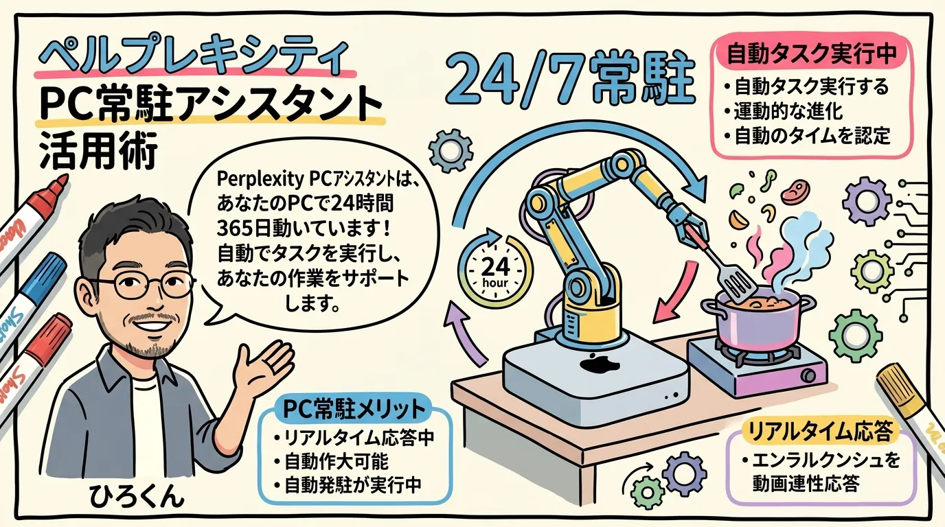 Perplexity PC 24時間365日常駐AIエージェント