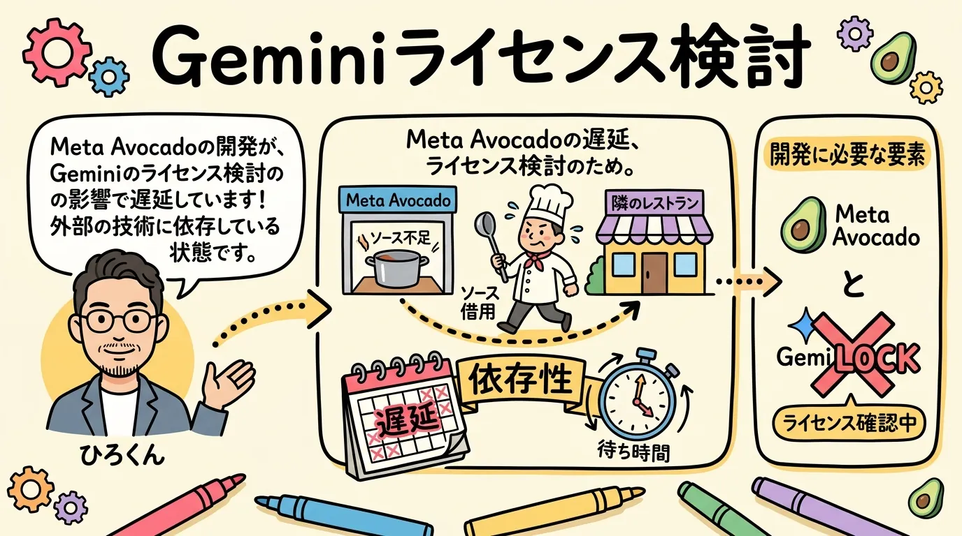 Meta Avocado再遅延 Geminiライセンス検討