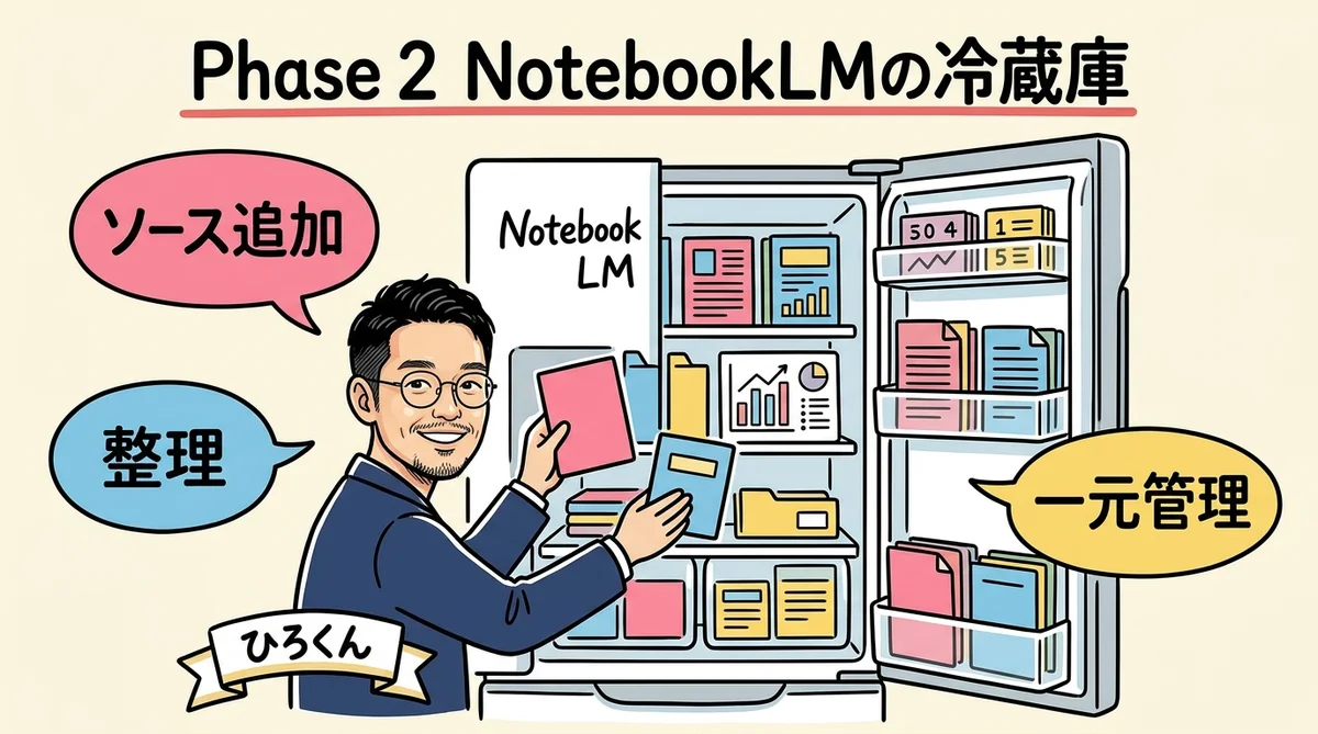 Phase2 NotebookLMの冷蔵庫にストック