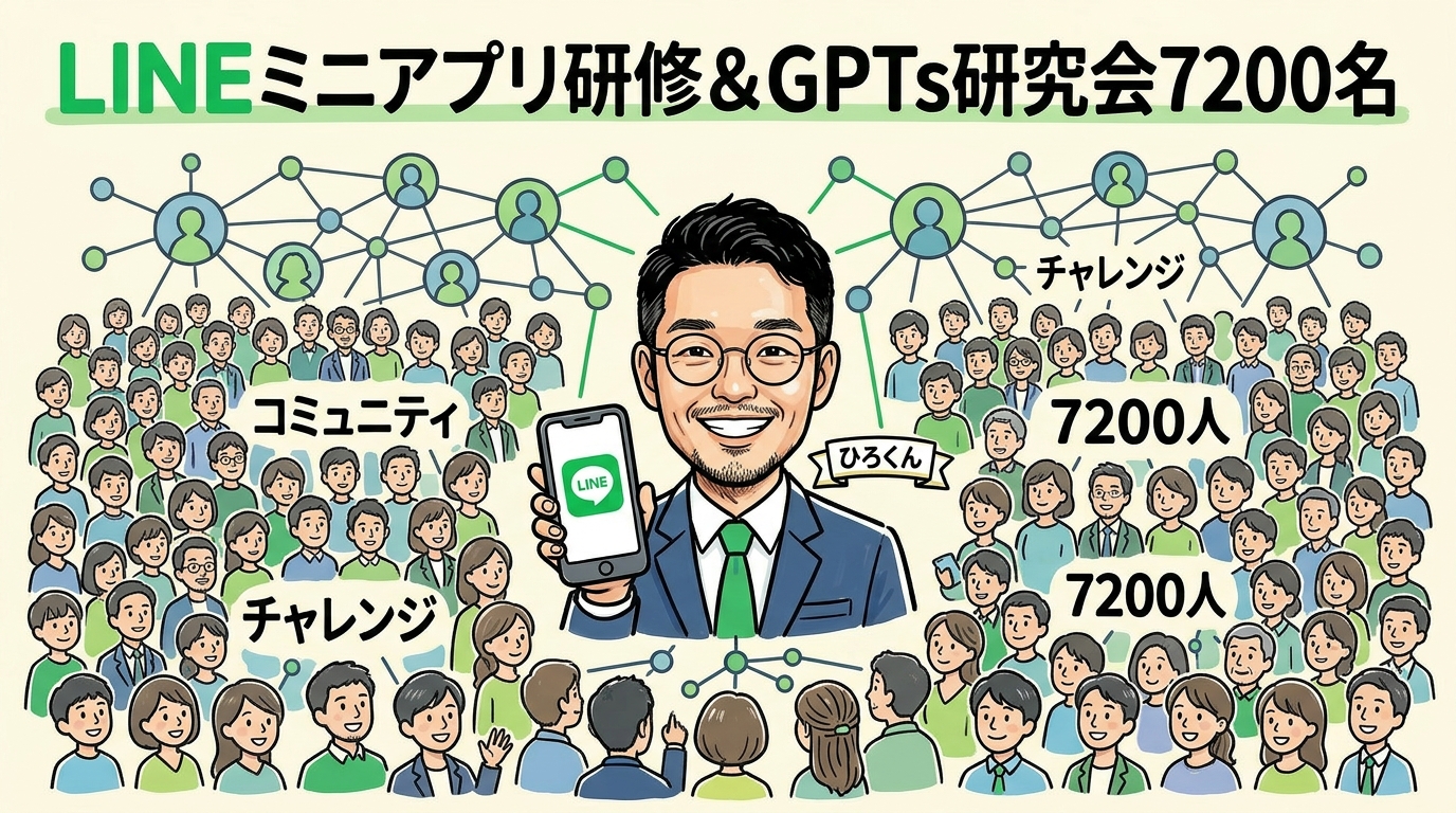 LINEミニアプリ研修&GPTs研究会7200名コミュニティ