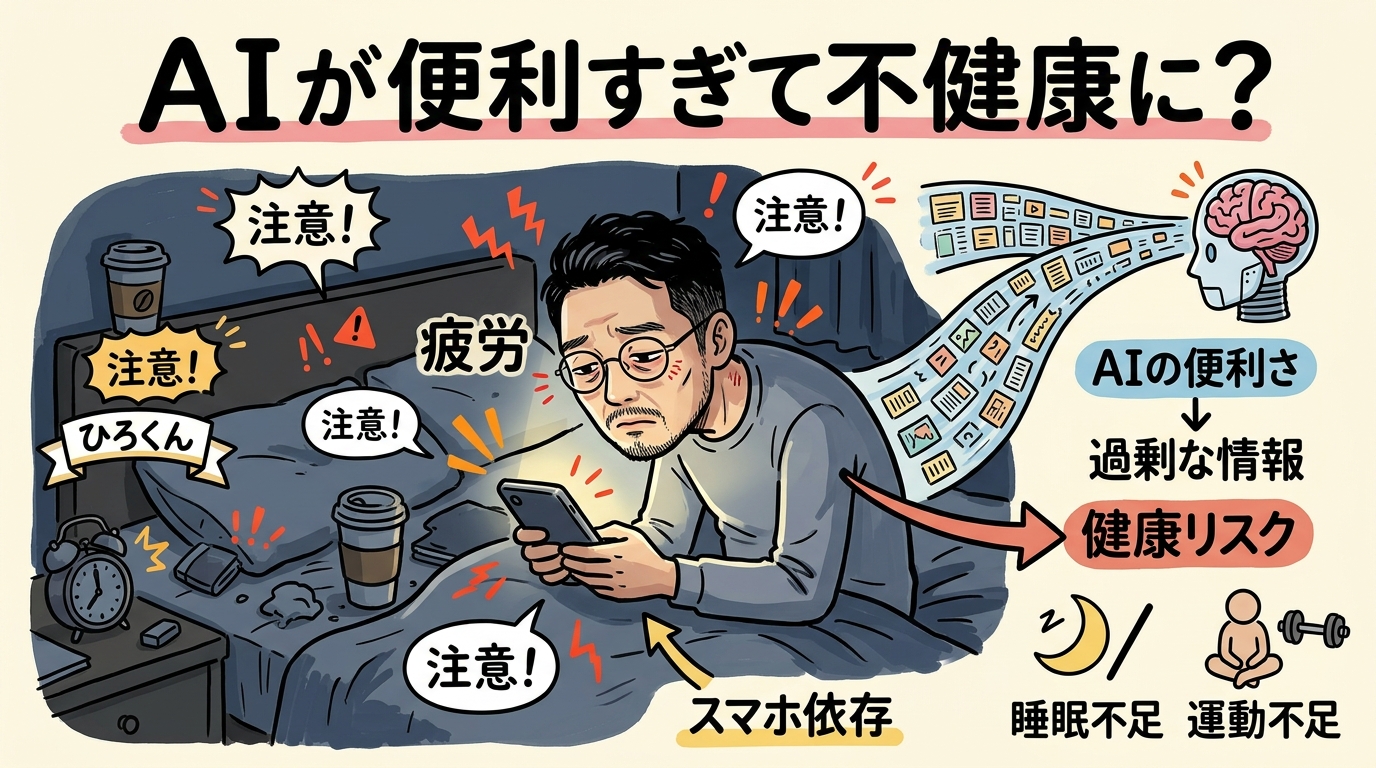 AIが便利すぎて不健康に?スマホ依存と健康リスク