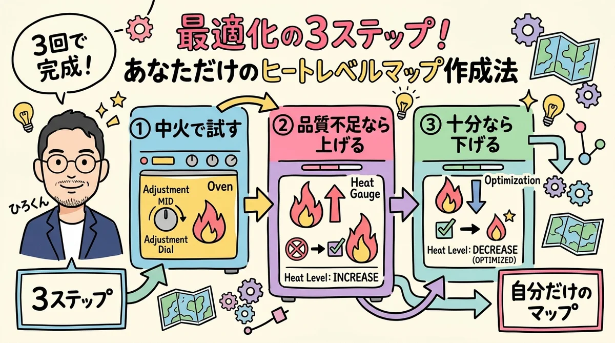 自分だけの火加減マップを作る 3ステップ 中火から調整