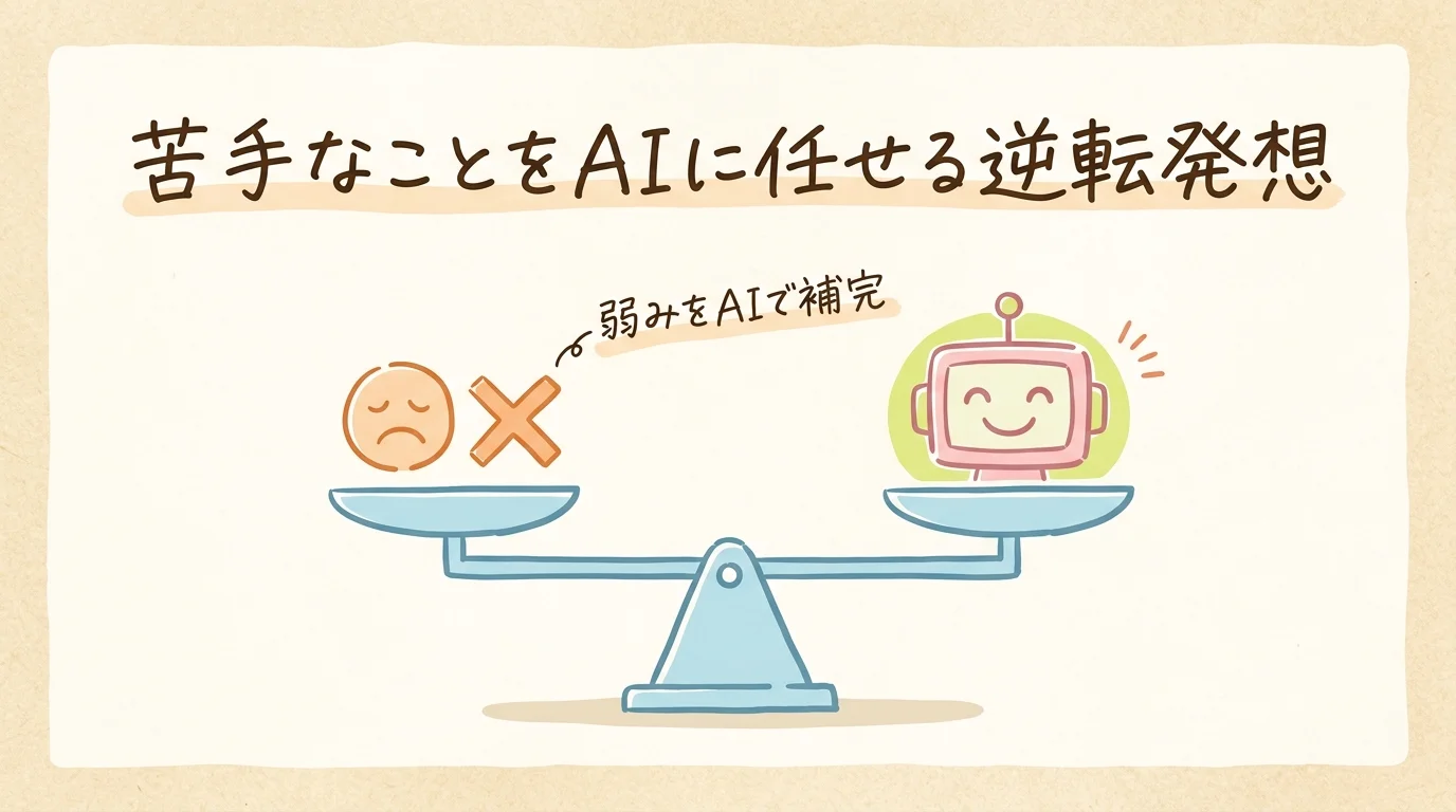 苦手なことをAIに任せる逆転発想