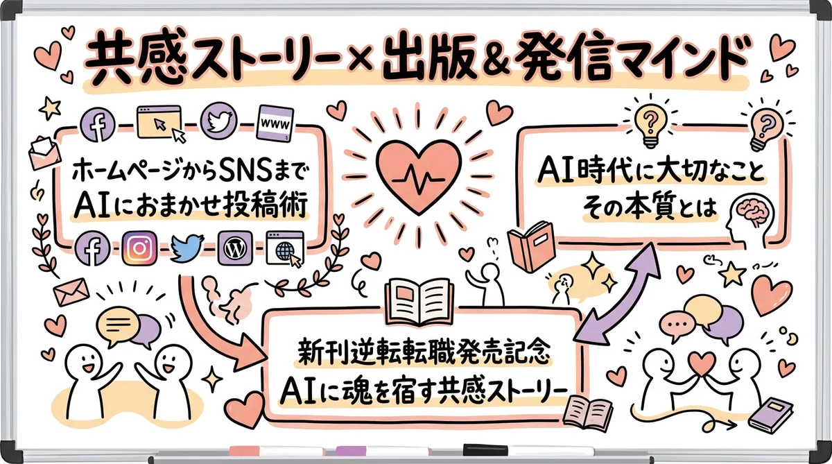 月刊GPTs研究会 2025年10月号 共感ストーリー×出版＆発信マインド グラフィックレコーディング