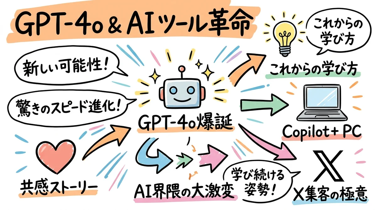 月刊GPTs研究会 2024年5月号 学び・リトリート・成長 グラフィックレコーディング
