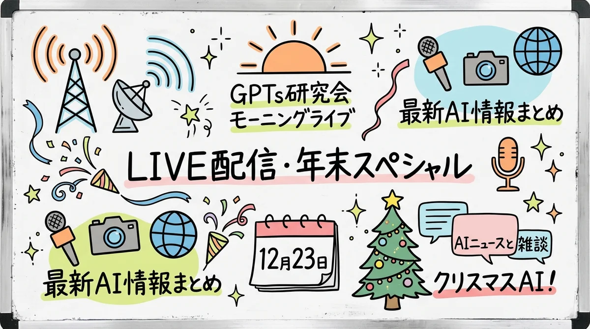 月刊GPTs研究会 2024年12月号 AI×実践・生き方革命 グラフィックレコーディング
