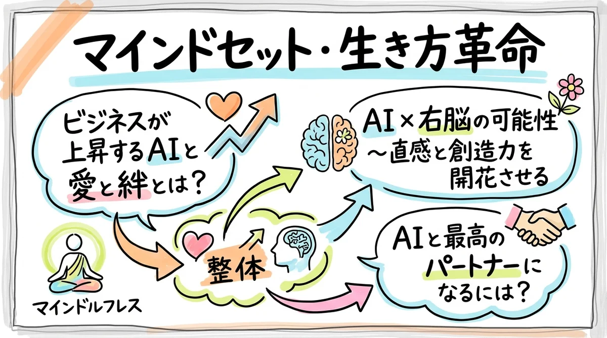 月刊GPTs研究会 2025年2月号 マインドセット・生き方革命 グラフィックレコーディング
