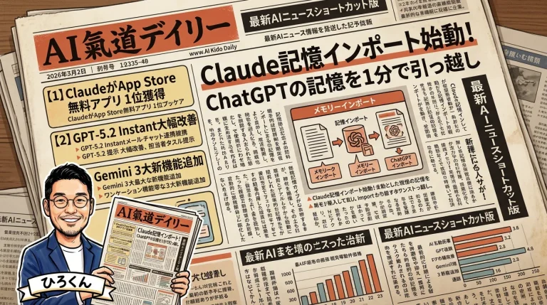 AI氣道デイリー 2026年3月2日号 新聞風アイキャッチ