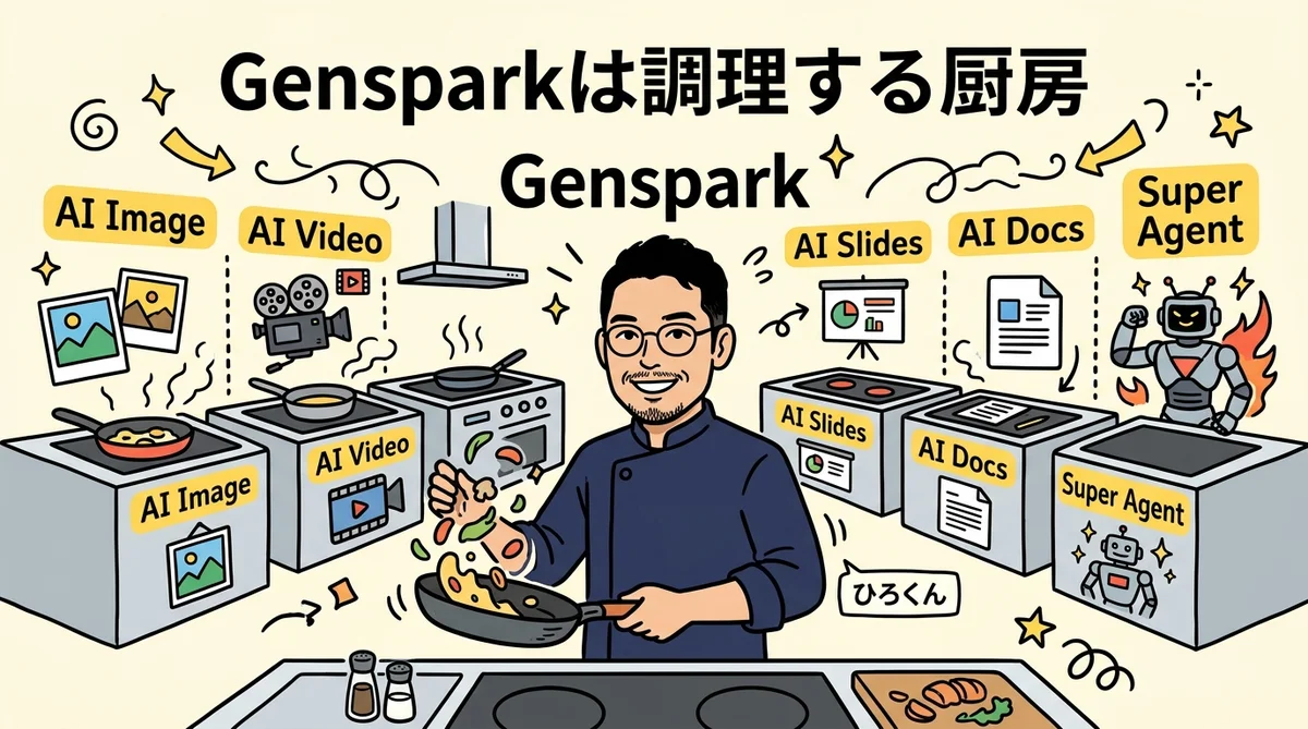 Gensparkは調理する厨房