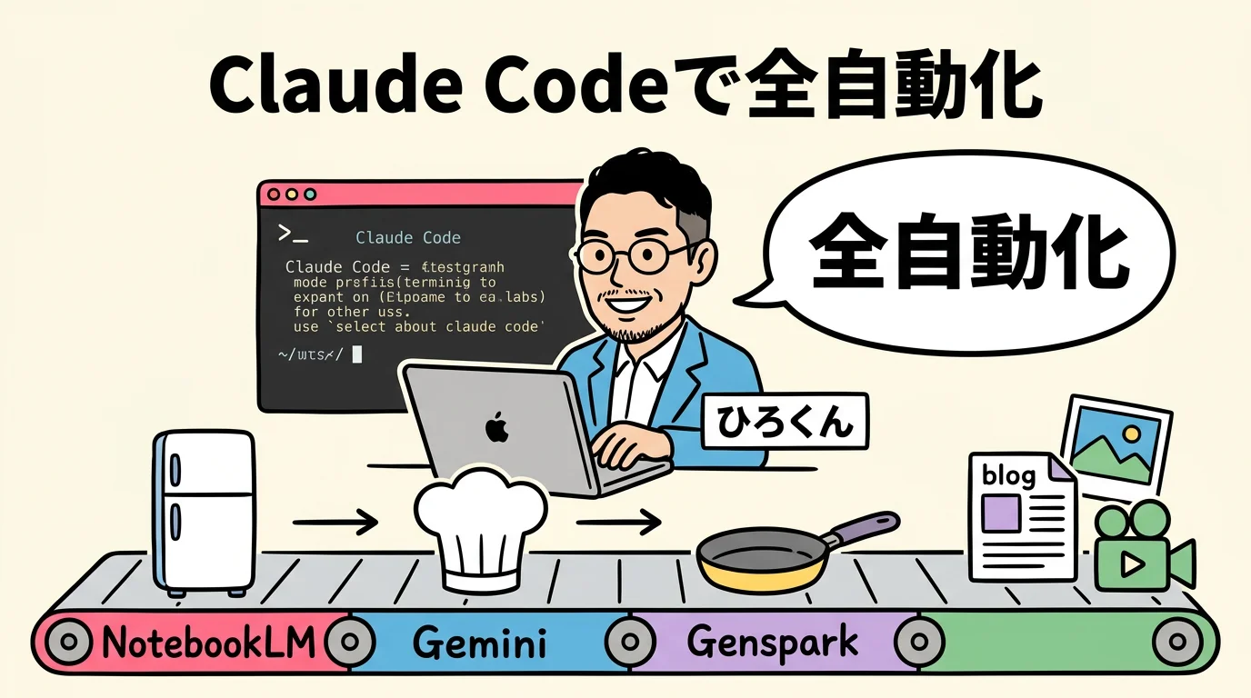 Claude Codeで3ツール連携を全自動化する新世界