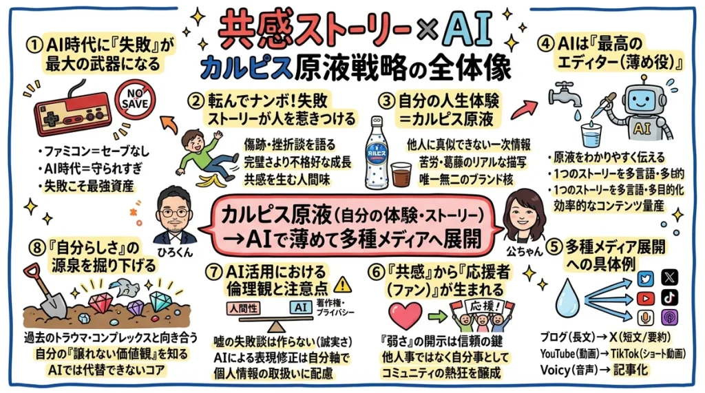 共感ストーリー×AI カルピス原液戦略 全体図解