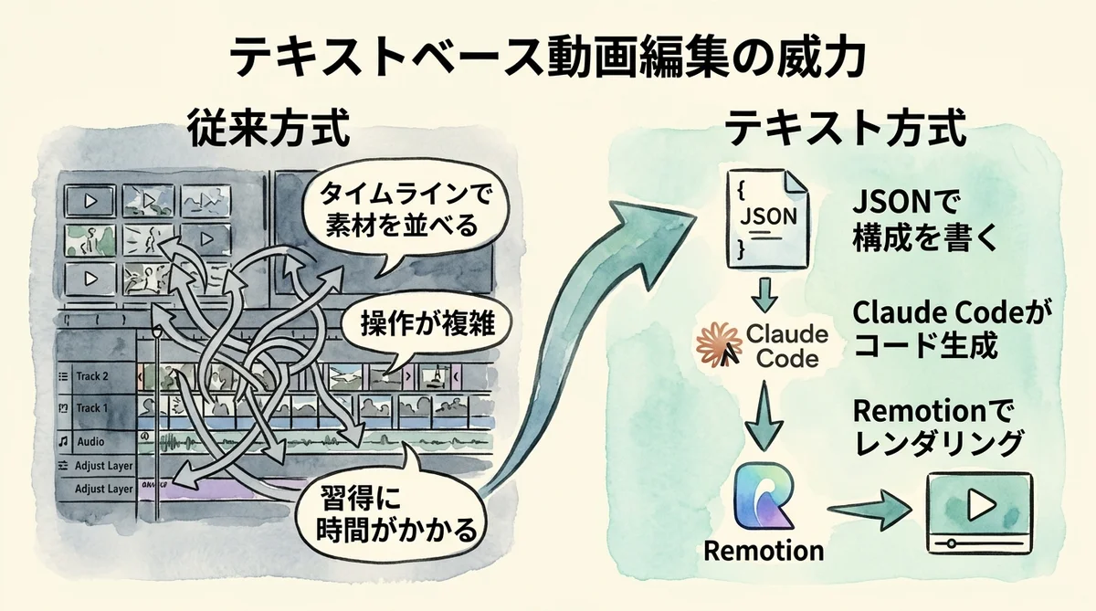 テキストベース動画編集 グラレコ