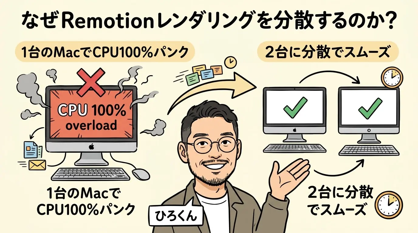 なぜRemotionレンダリングを分散するのか
