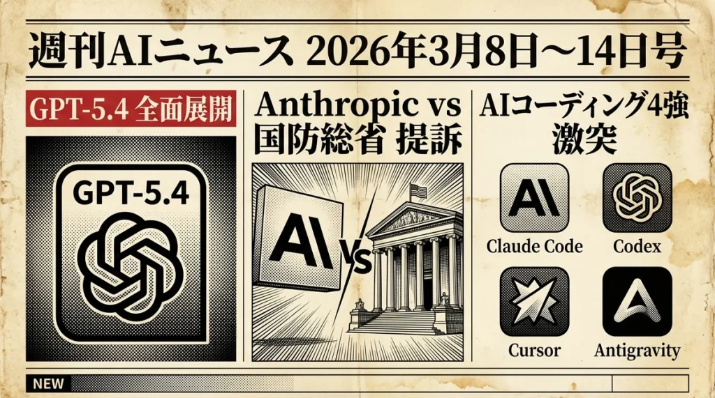 週刊AIニュース2026年W11新聞風アイキャッチ