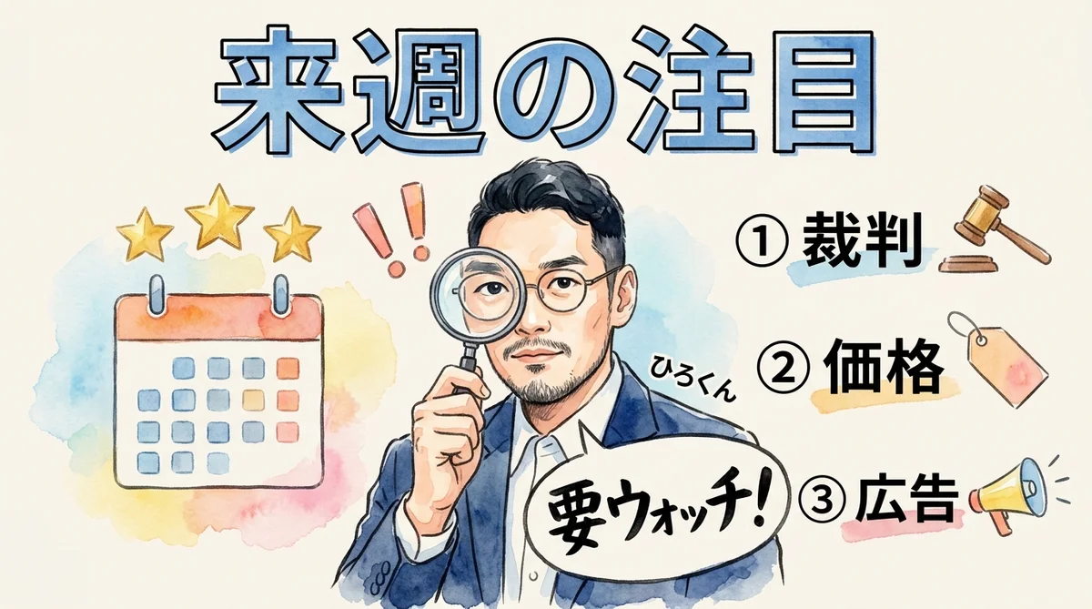 来週の注目水彩グラレコ