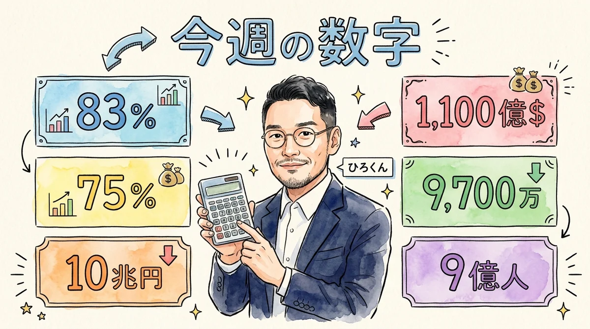 今週の数字水彩グラレコ