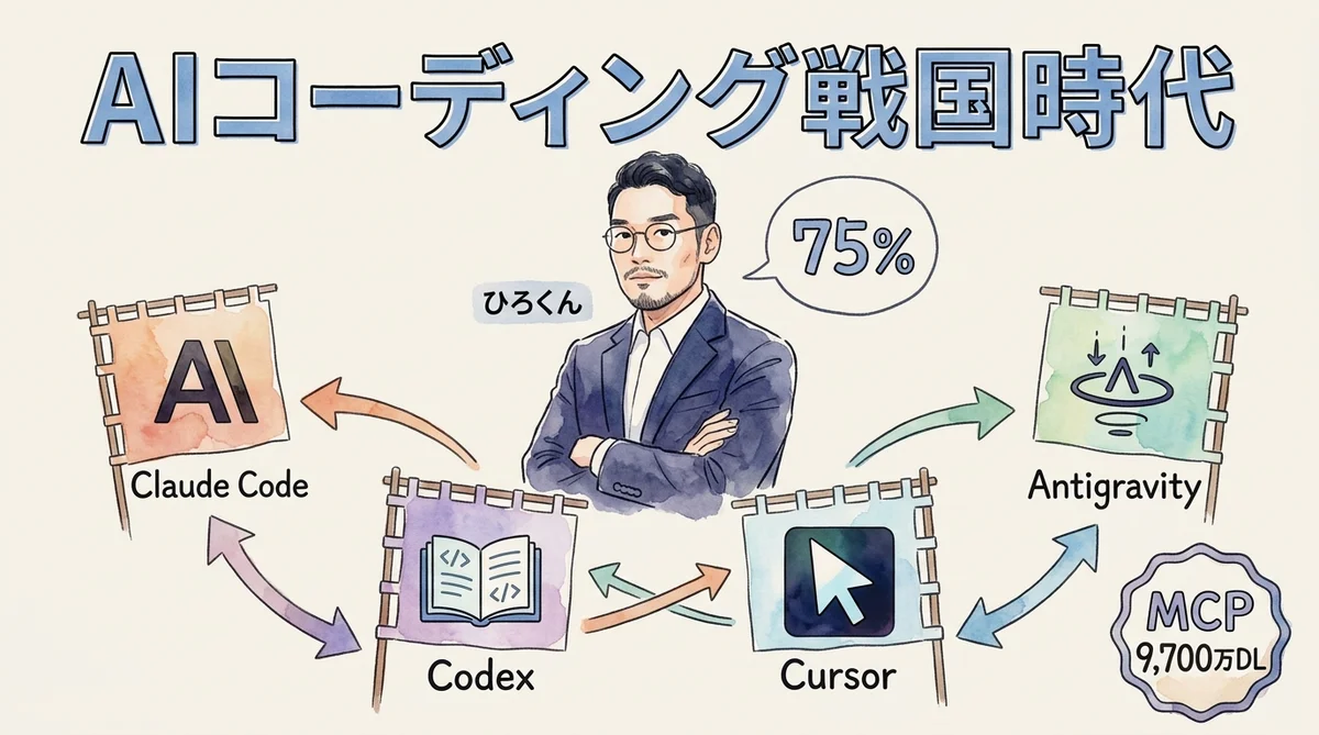 AIコーディング戦国時代水彩グラレコ