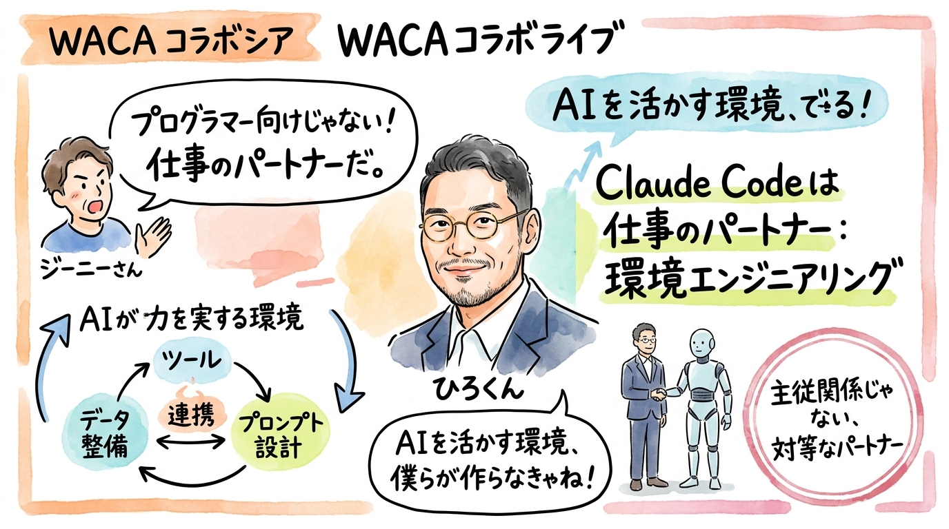 Claude Codeは仕事の相棒 分身AI×音声入力の最前線 グラフィックレコーディング図解