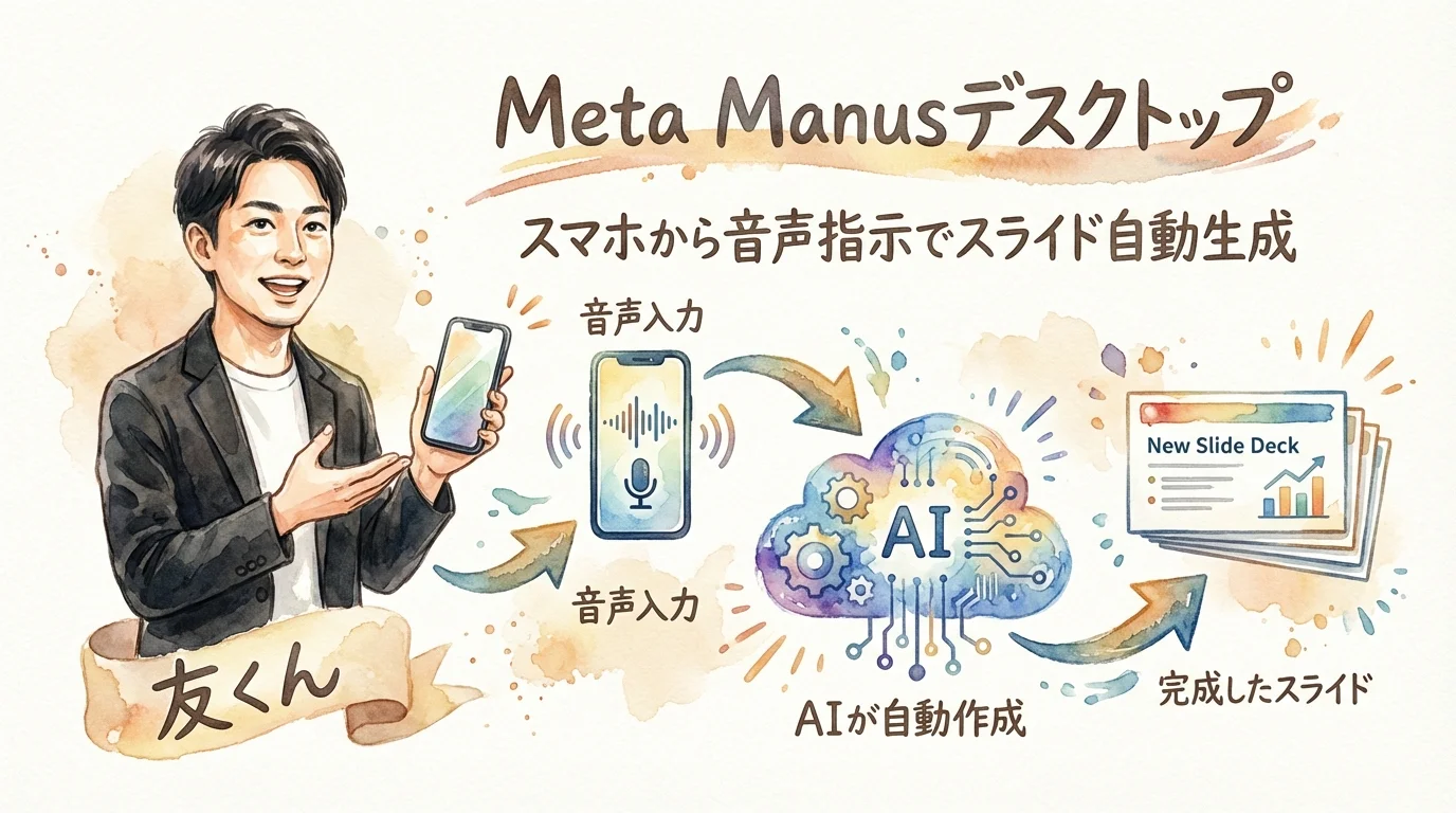 Meta Manus デスクトップ スマホ操作