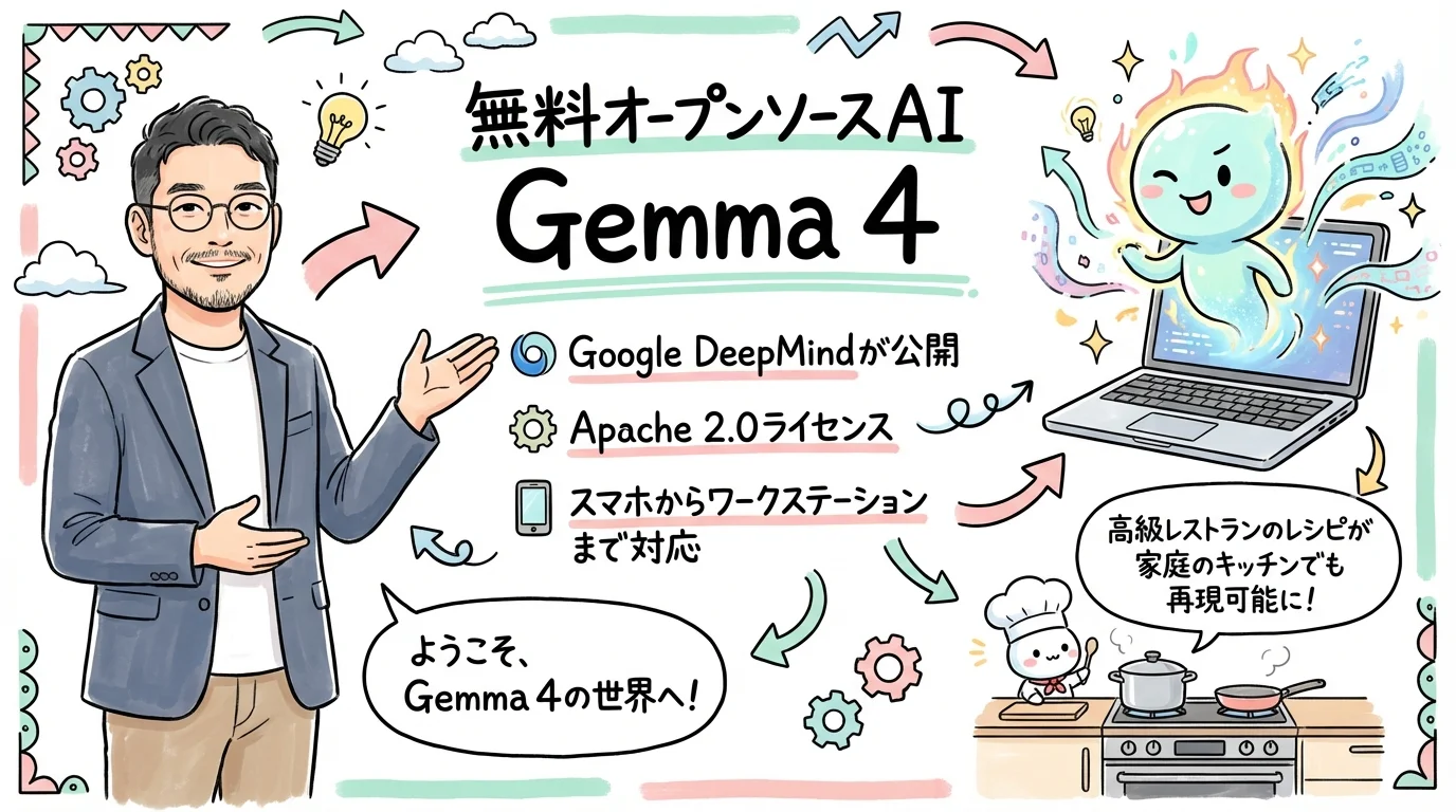 Gemma 4 NVIDIA RTX ローカルAI グラレコ図解