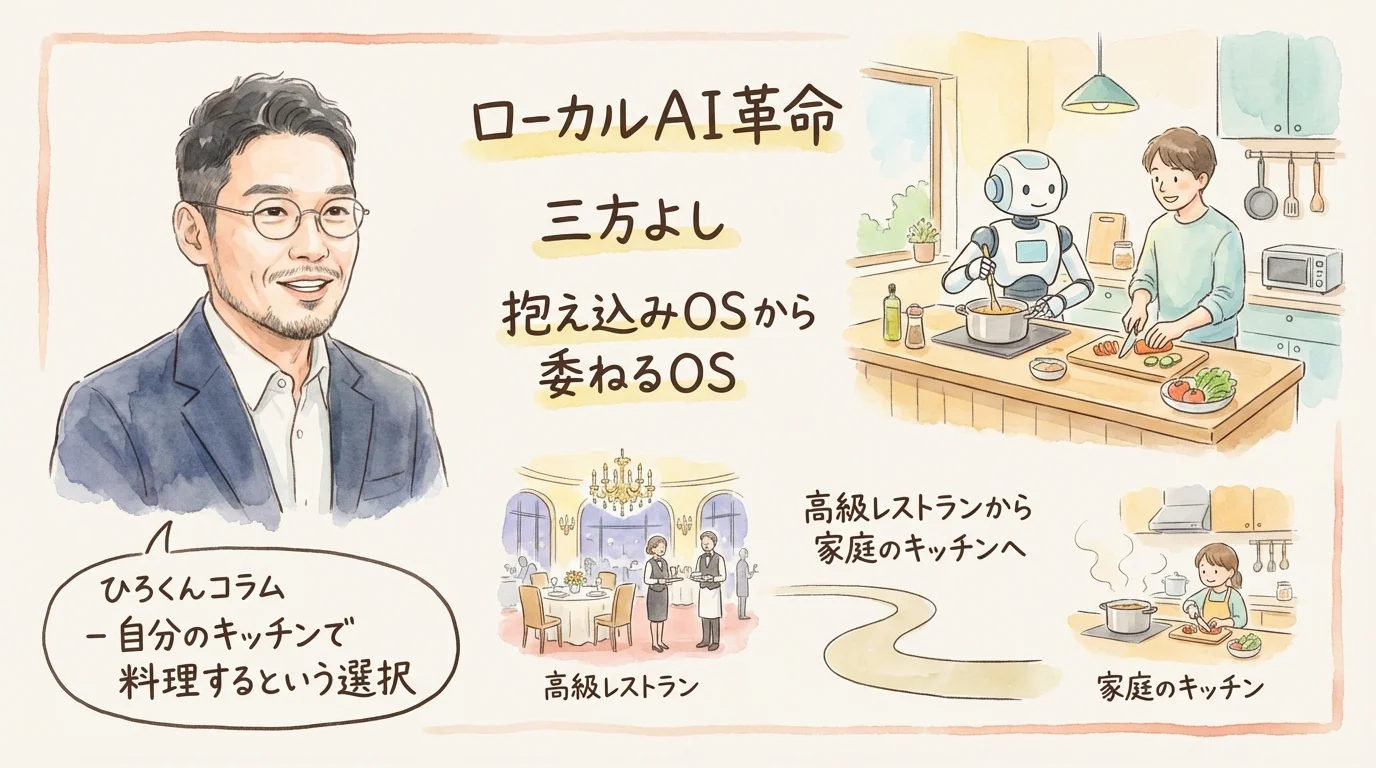 ひろくんコラム図解 ローカルAIと自立