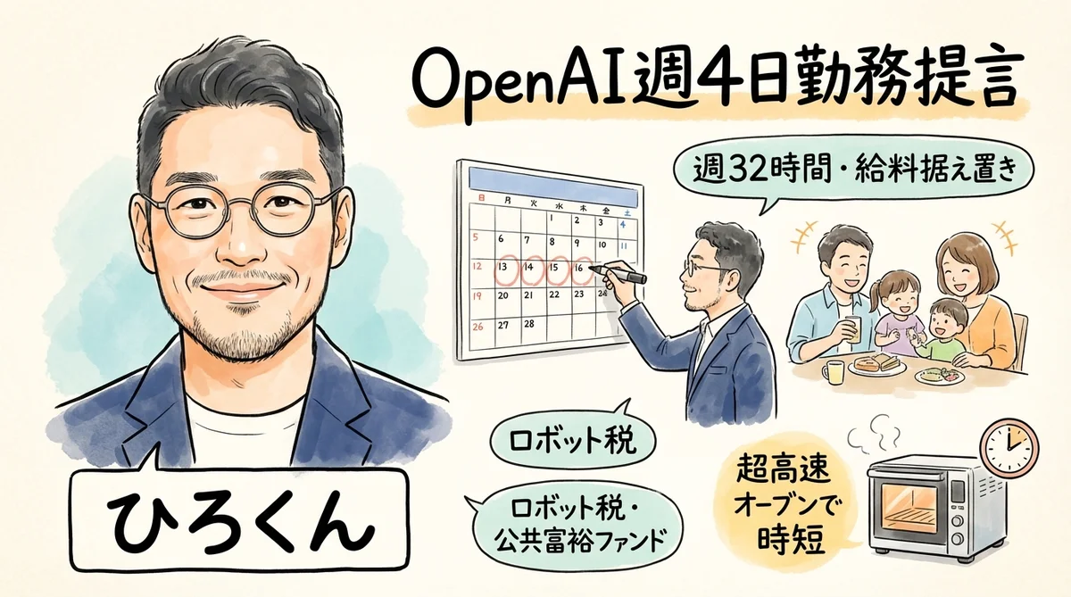 OpenAI週4日勤務提言の図解