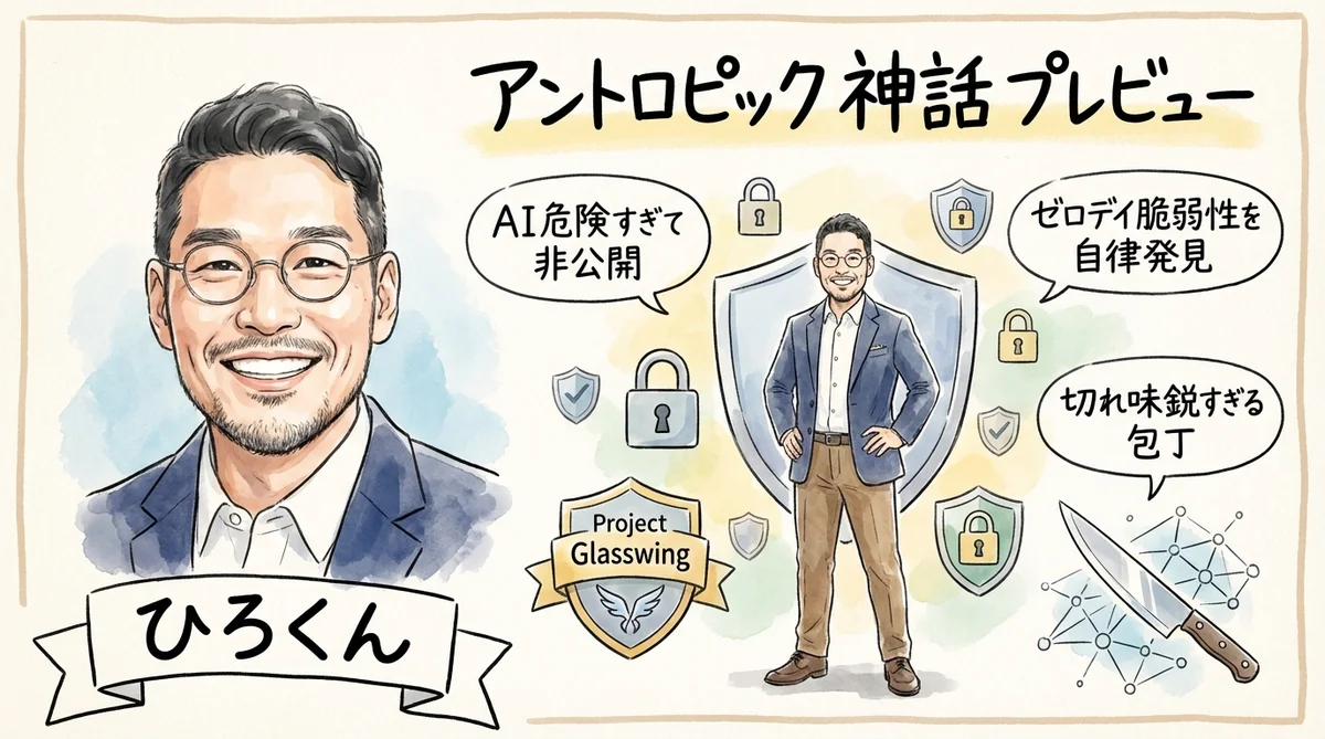 Anthropic Mythos PreviewとProject Glasswingの図解
