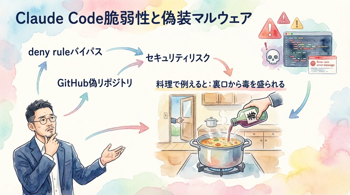 Claude Code脆弱性のイメージ