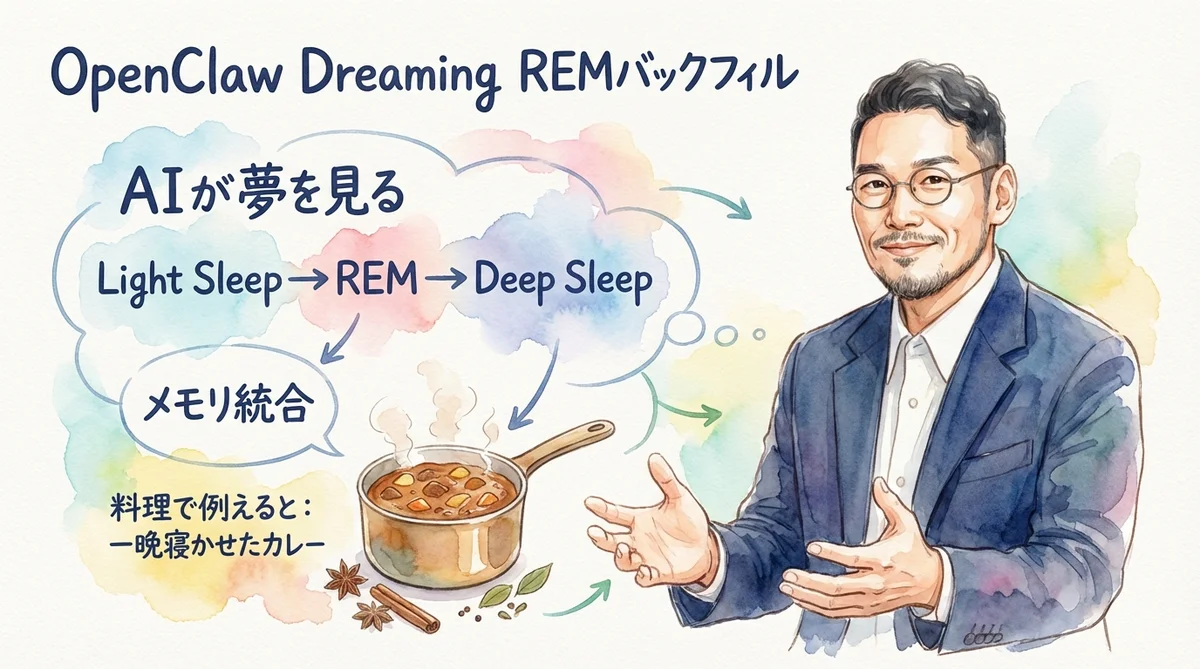 OpenClaw Dreaming機能のイメージ