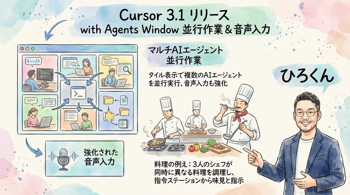 Cursor 3.1 並列デスクのグラレコ