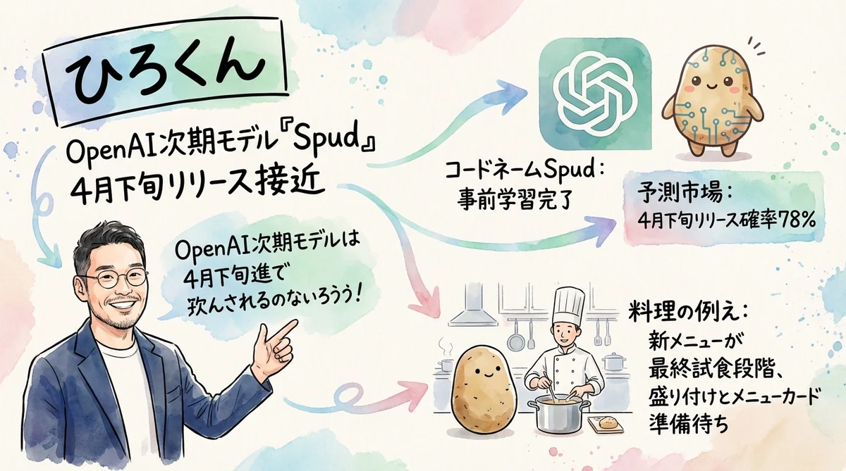 OpenAI Spud 次期モデルのグラレコ