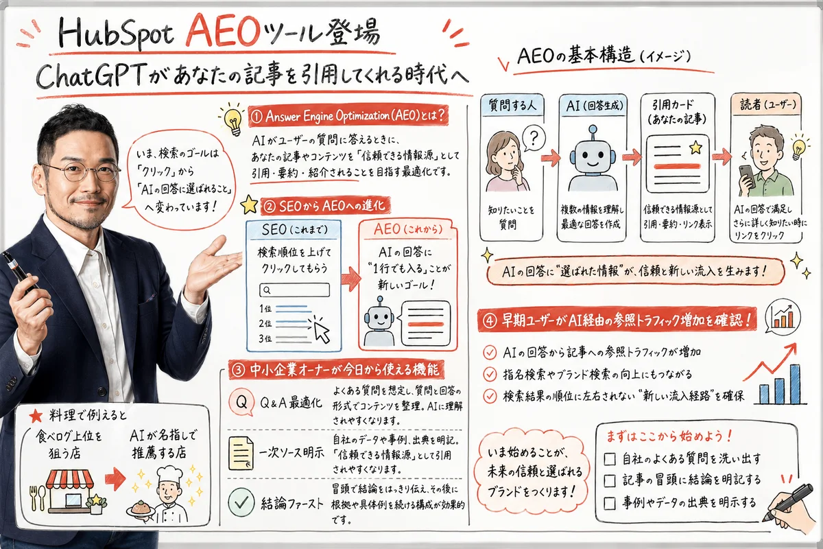 HubSpot AEOツールのグラレコ