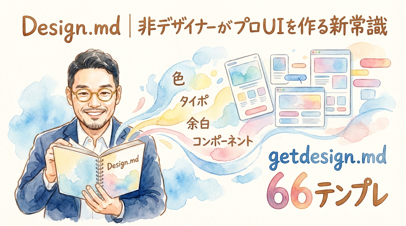 Design.mdとは？Claude Codeで非デザイナーがプロUIを作る新常識 グラフィックレコーディング図解