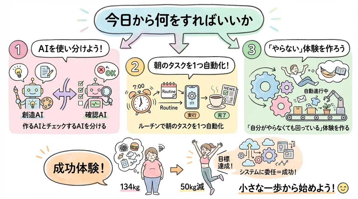 今日から何をすればいいか グラレコ図解
