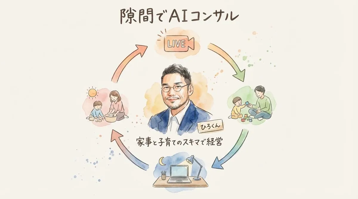 「隙間でAIコンサル」――新しい働き方のリアル グラレコ