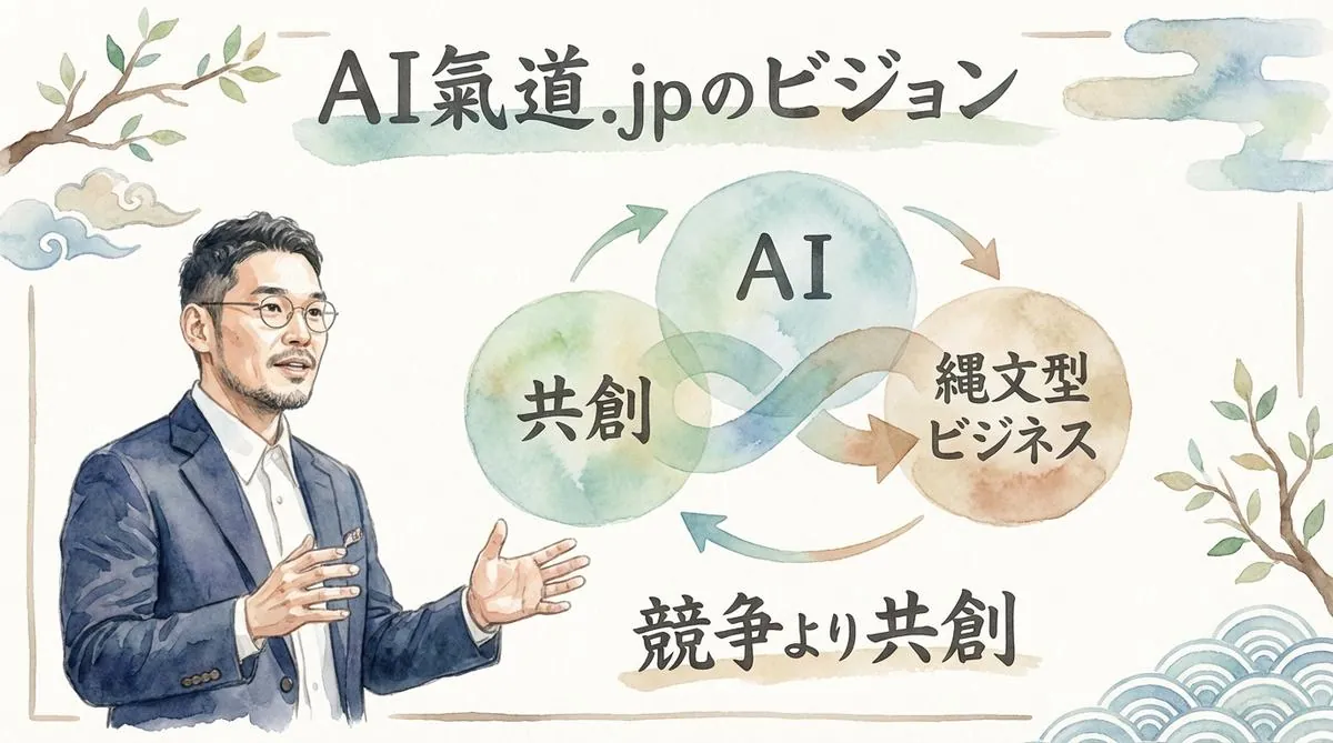 「AI氣道.jp」のビジョン――AIで愛と世界を平和に グラレコ