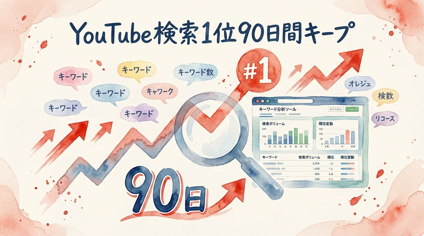 YouTube検索1位90日間キープ 図解グラレコ